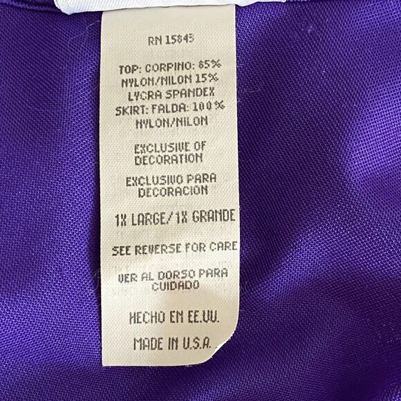 Quiet Moments Nightgown Womens 1X Purple Lace Sheer Maxi Sleepwear Made USA - Picture 7 of 8